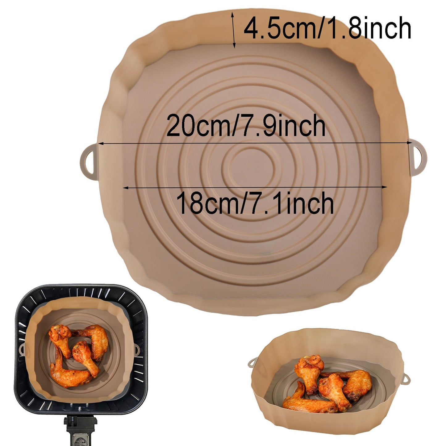 Bandeja de Silicone para Air Fryer